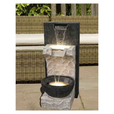 2 Tier Cascading Zen Bowl Water Feature Fountain Main View