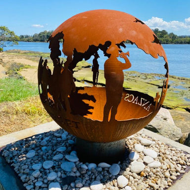 Anzac Fire Pit and river background