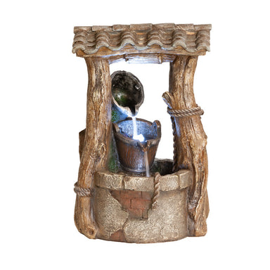 Bucket Wishing Well Water Feature Fountain Main view
