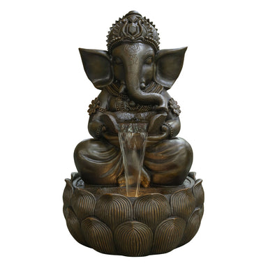 Large Ganesh Elephant God Water Feature Fountain Main View