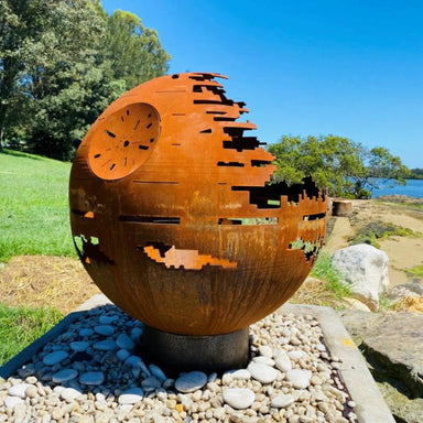 Death Star Fire Pit and river background