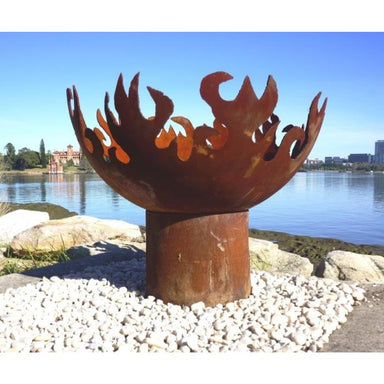 Flame Dancer Fire Pit and river background