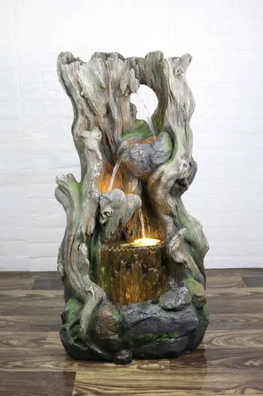 Fountain Tree Trunk Water Feature Fountain with water flow