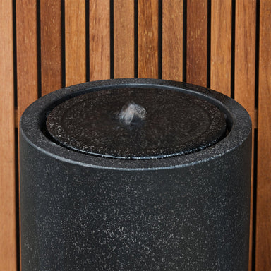 Indiana Modern Cylinder Water Feature Upper View