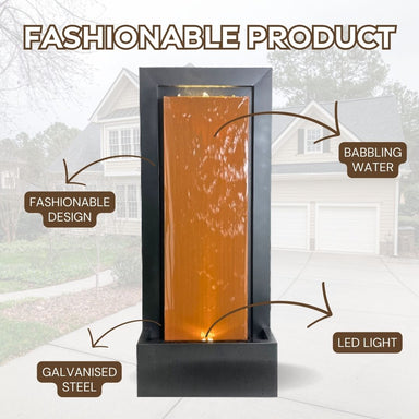 Bronze Panel Water Feature Fountain Features list