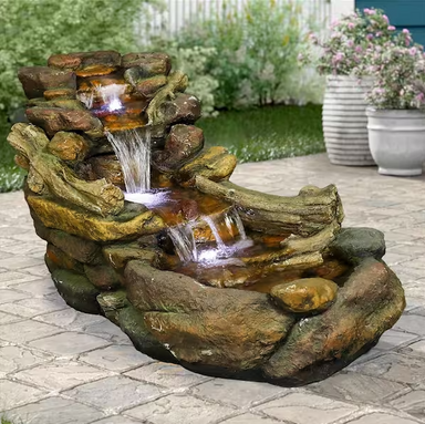 nature brook cascade fountain at yard