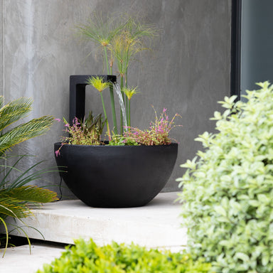 Patio Spout Pond Water Feature Fountain with water plants