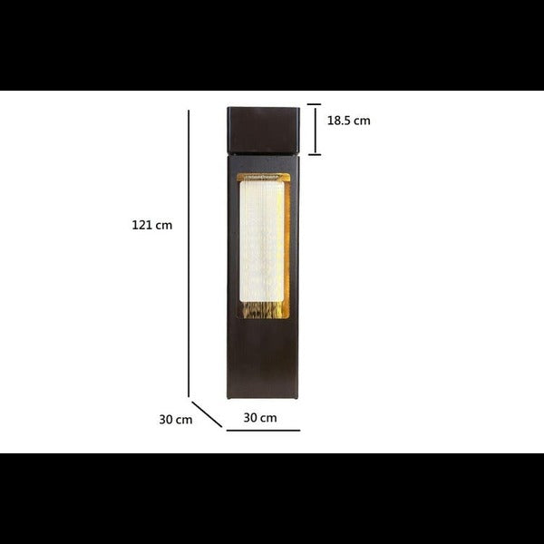 Rain Metal Pillar Water Feature Fountain dimensions