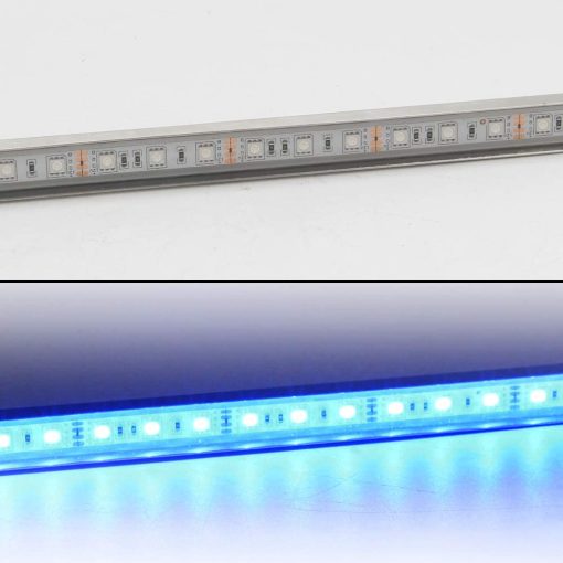 Stainless Steel Water Wall Blade Green LED Beauty