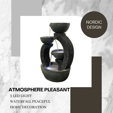 Triple Plate Bowls Cascade Water Feature Fountain feature