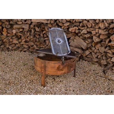 grill with pile of woods