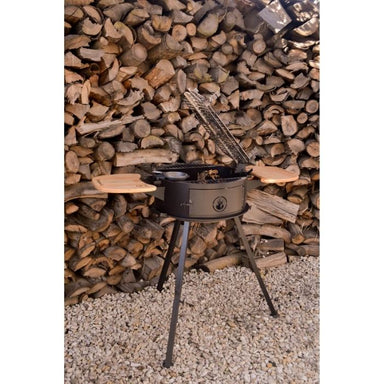 pile of woods in the background