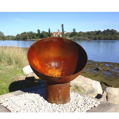 river and gablet fire pit
