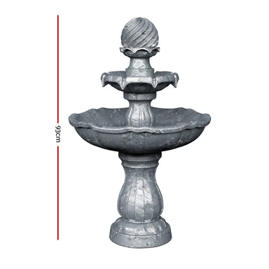 Gardeon 3 Tier Solar Powered Water Fountain - Black dimensions