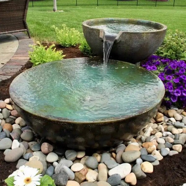 Garden Water Features With Flowers