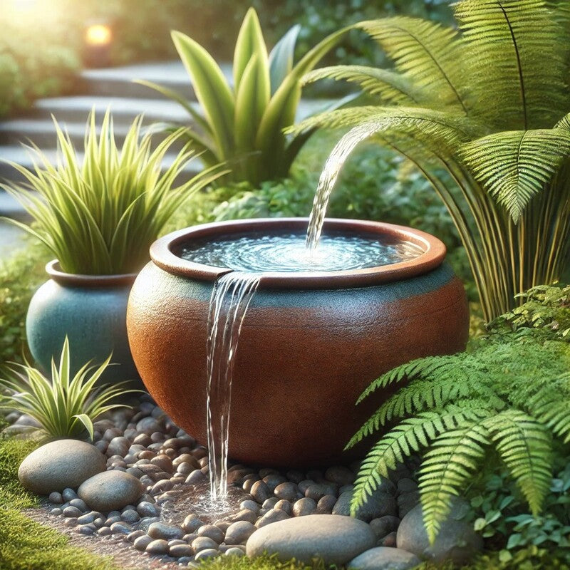 Pot Water Feature in the Garden