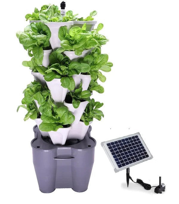 Mr Stacky Vertical Garden with Solar panel