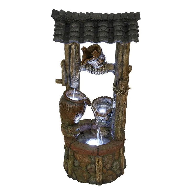 water fountain wishing well and make a wish