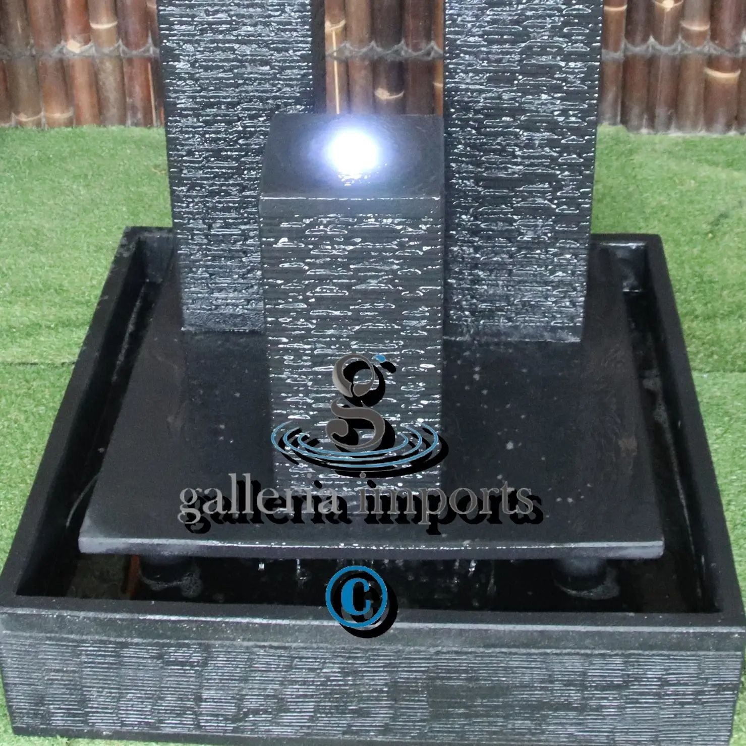Atlantis Balinese Style Fountain charcoal upper view