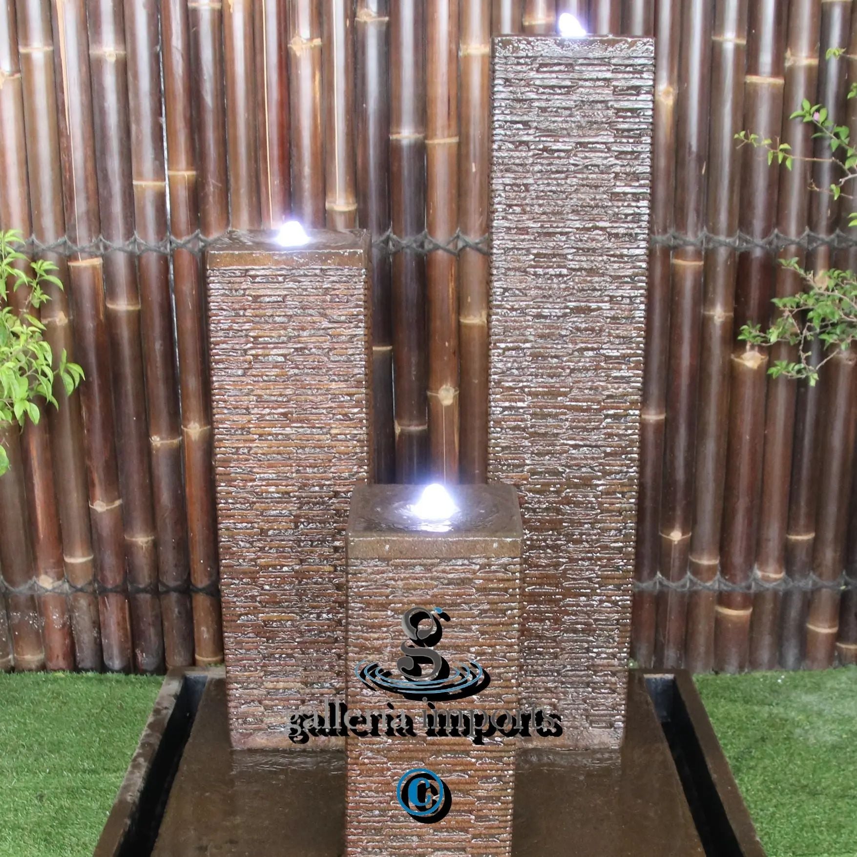 Atlantis Balinese Style water feature Fountain close look rust