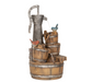 Barrel Birds Hand Pump Water Feature Fountain Main view
