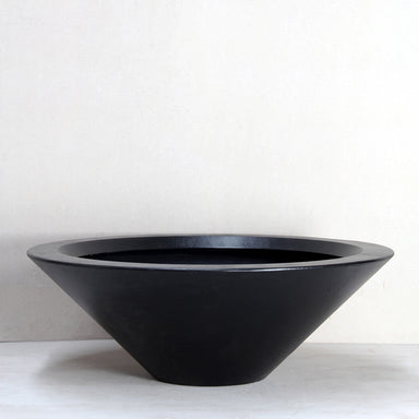 Black New Wok Bowl Planter View