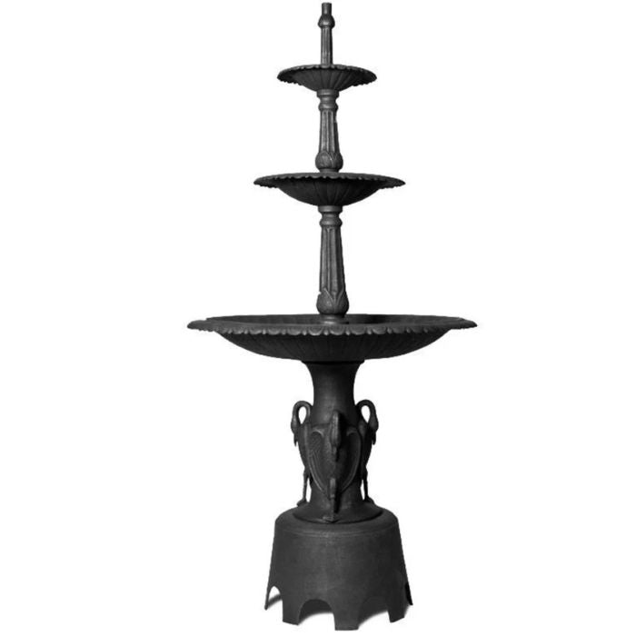 Black colour of Heron Cast Iron 3 Tier Fountain