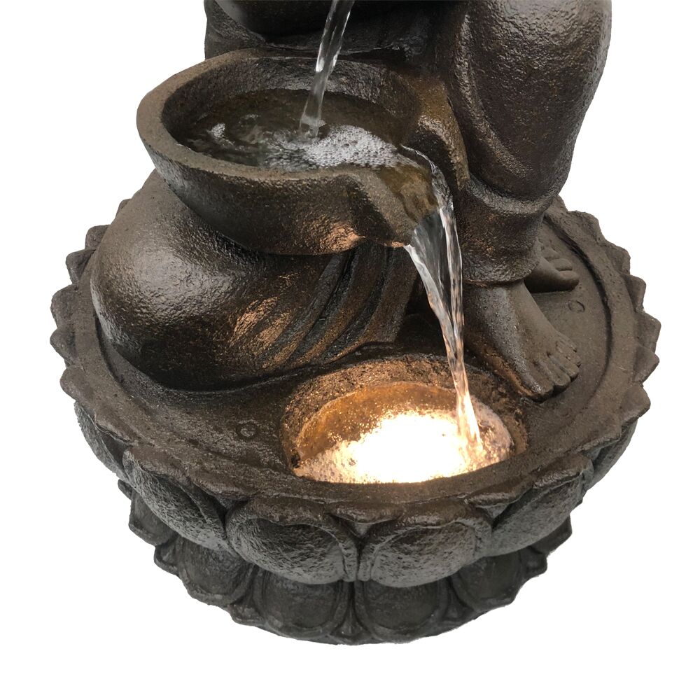 Buddha With Pot Water Feature Bottom Basin