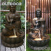 Buddha With Pot Water Feature Indoor and Outdoor View