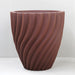 Burnt Umber Swerve Planter Pot front image