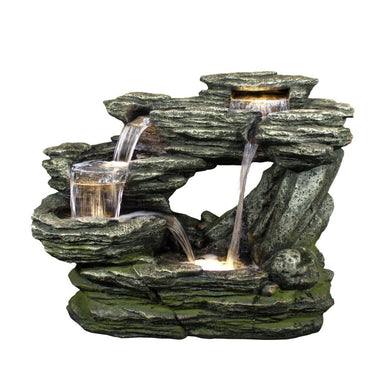 Canyon Rock Falls Water Feature with white background