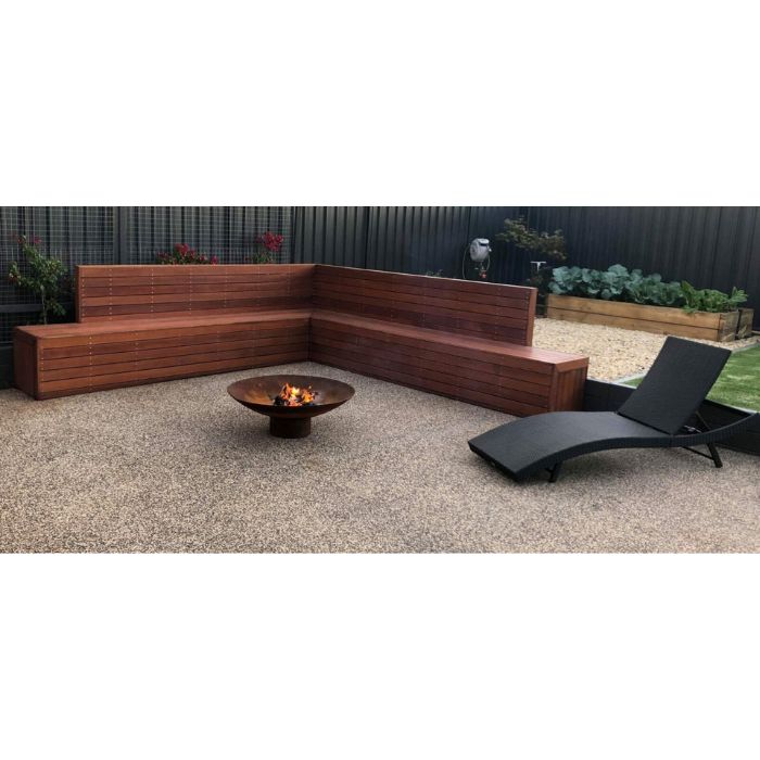 Cauldron Fire Pit in the evening