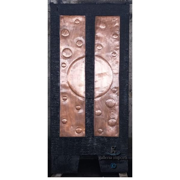 Charcoal color Bubble Copper Wall Fountain