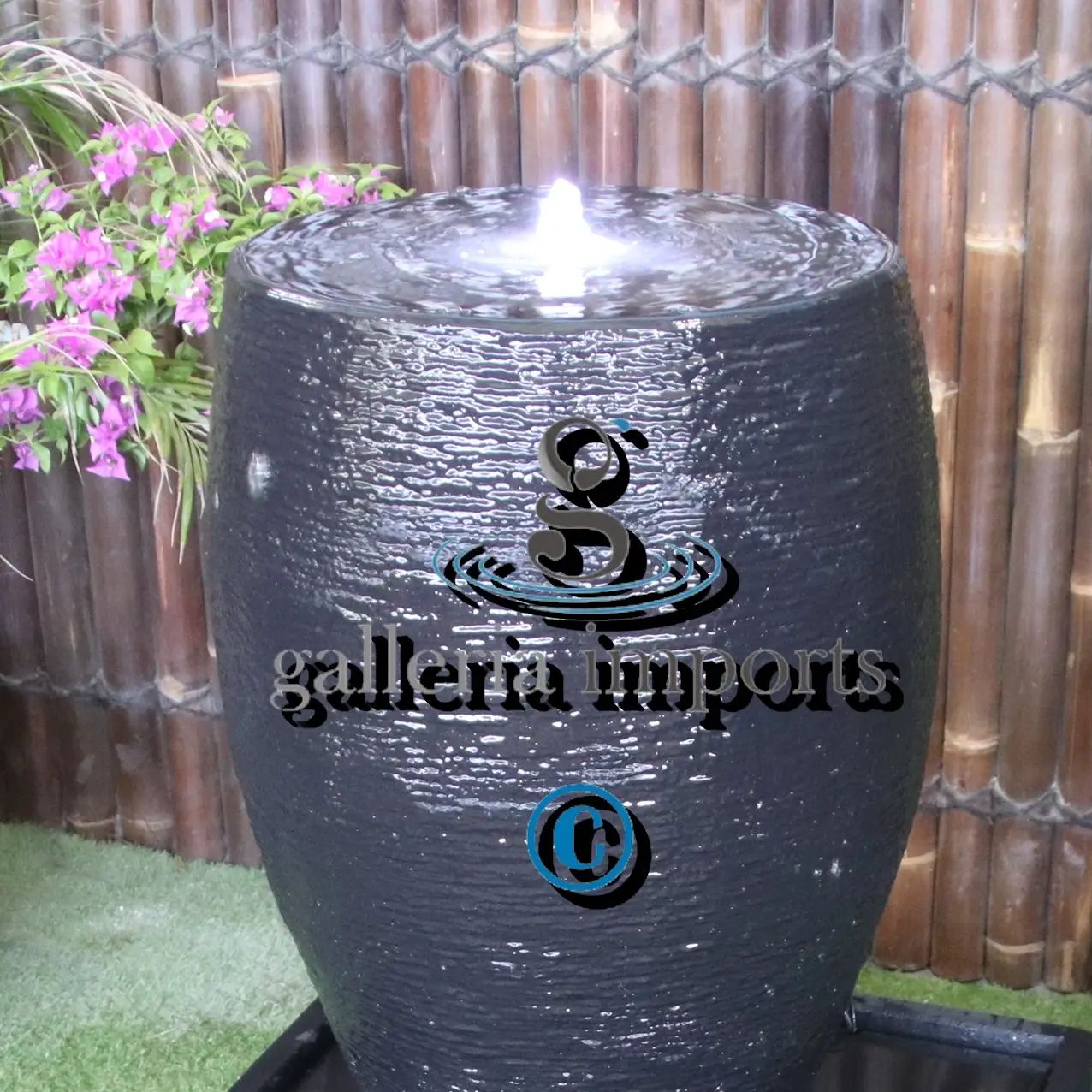 Cigar urn Fountain charcoal LED light
