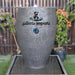 Cigar urn water feature Fountain grey front view