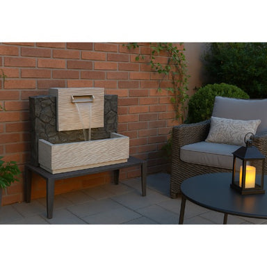 Contemporary Wall Veil Water Feature Fountain at patio