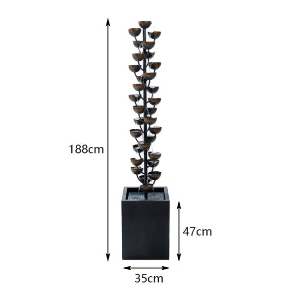Candle Stand Water Feature Fountain dimensions