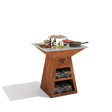 Corten Steel BBQ – The Ironworks and vegetables on the plate