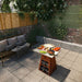 Corten Steel BBQ – The Ironworks at patio area