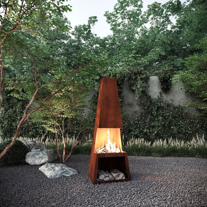 Corten Steel Fire Pit – The Bastion in the bush backyard