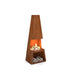 Corten Steel Fire Pit – The Bastion with white background