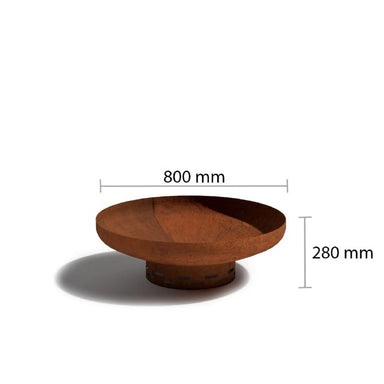 Corten Steel Fire Pit – The Ember dimensions