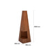 Corten Steel Fire Pit – The Obelisk dimensions
