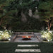 Corten Steel Fire Pit – The Sovereign in the patio area