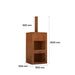 Corten Steel Fire Pit – The Spire with dimensions