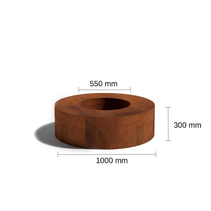Corten Steel Fire Pit – The Vault dimensions