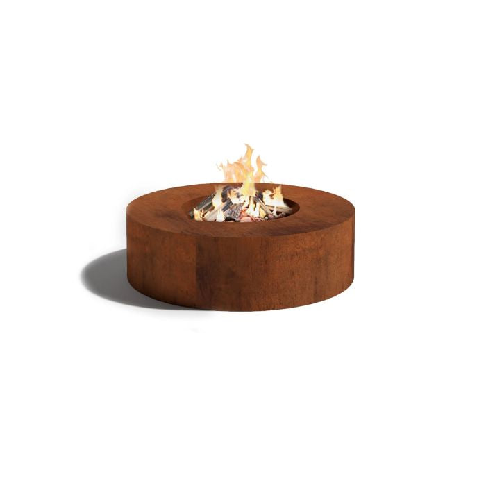 Corten Steel Fire Pit – The Vault with white background
