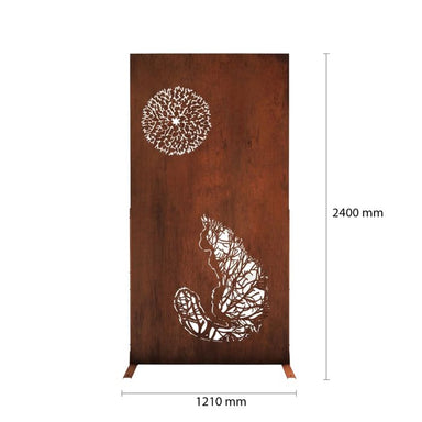 Corten Steel Garden Screen – The Wildcat dimensions