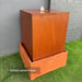 Corten Steel Infinity Bubbling water feature is on the glass area
