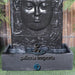 Dharma Buddha Face Wall Water Feature Charcoal bottom view